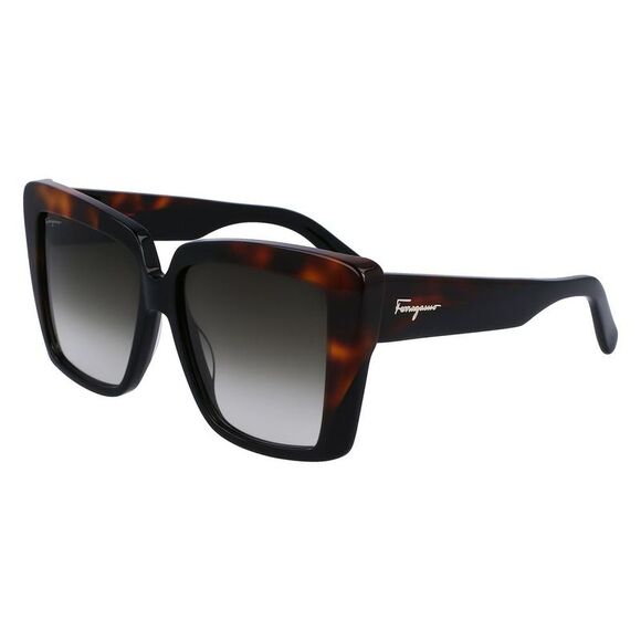 Ferragamo Black Acetate Women's Sunglasses - Picture 3 of 3